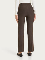 Knöchellange Flare-Hose aus Compact in Braun für Damen – Ragno