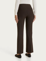 Knöchellange Flare-Hose aus Compact in Braun für Damen – Ragno