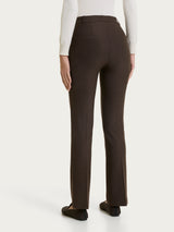 Knöchellange Flare-Hose aus Compact in Braun für Damen – Ragno