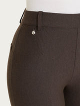 Knöchellange Flare-Hose aus Compact in Braun für Damen – Ragno
