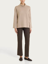 Knöchellange Flare-Hose aus Compact in Braun für Damen – Ragno