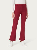 Pantalone flare alla caviglia in Compact Rossi Donna - Ragno