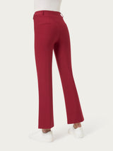 Pantalone flare alla caviglia in Compact Rossi Donna - Ragno