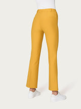 Pantalone flare alla caviglia in Compact Gialli Donna - Ragno