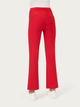 Pantalone flare alla caviglia in Compact Rossi Donna - Ragno