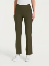 Pantalone flare alla caviglia in Compact Verdi Donna - Ragno