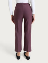 Pantalone flare alla caviglia in Compact Viola Donna - Ragno