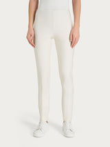 Pantalone a sigaretta con spacchetti in Compact Bianchi Donna - Ragno
