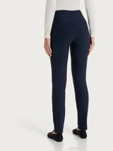 Pantalone a sigaretta con spacchetti in Compact Blu Donna - Ragno