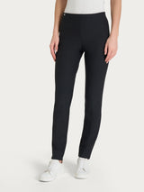 Pantalone a sigaretta con spacchetti in Compact Neri Donna - Ragno