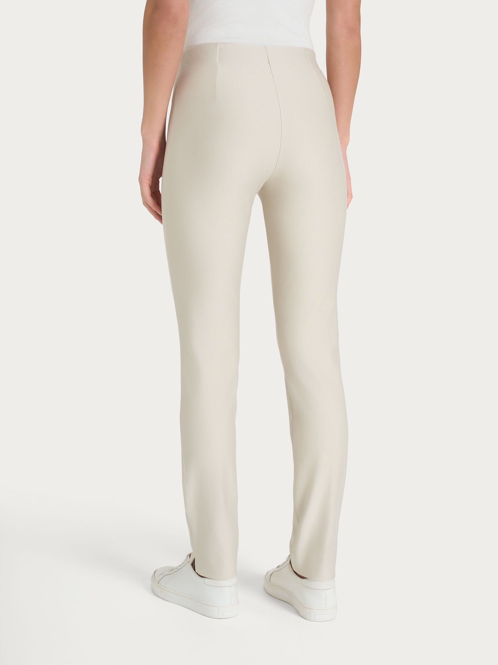 Pantalone a sigaretta con spacchetti in Compact Bianchi Donna - Ragno