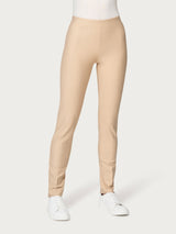 Pantalone a sigaretta con spacchetti in Compact Marroni Donna - Ragno