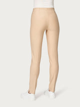 Pantalone a sigaretta con spacchetti in Compact Marroni Donna - Ragno