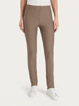 Pantalone a sigaretta con spacchetti in Compact Marroni Donna - Ragno
