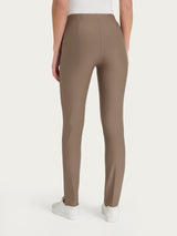 Pantalone a sigaretta con spacchetti in Compact Marroni Donna - Ragno