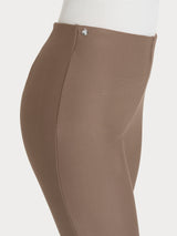 Pantalone a sigaretta con spacchetti in Compact Marroni Donna - Ragno