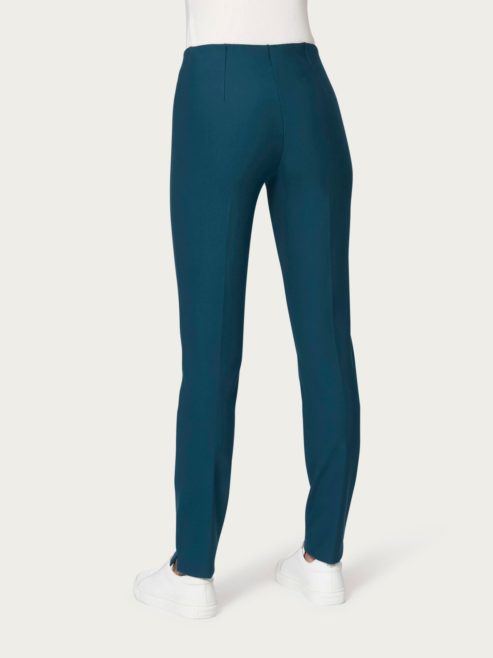 Pantalone a sigaretta con spacchetti in Compact Blu Donna - Ragno