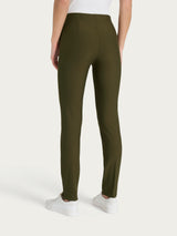 Pantalone a sigaretta con spacchetti in Compact Verdi Donna - Ragno