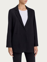 Blazer destrutturato in Super Fresh Neri Donna - Ragno