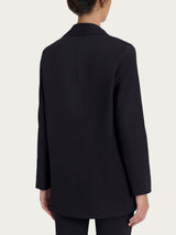 Blazer leggero destrutturato in Super Fresh Neri Donna - Ragno