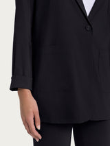 Blazer destrutturato in Super Fresh Neri Donna - Ragno