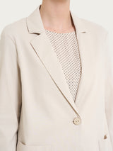 Blazer leggero destrutturato in Super Fresh Bianchi Donna - Ragno