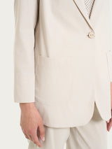 Blazer destrutturato in Super Fresh Bianchi Donna - Ragno