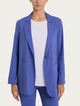 Blazer leggero destrutturato in Super Fresh Blu Donna - Ragno