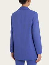 Blazer leggero destrutturato in Super Fresh Blu Donna - Ragno