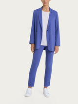 Blazer leggero destrutturato in Super Fresh Blu Donna - Ragno