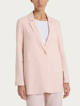 Blazer leggero destrutturato in Super Fresh Rosa Donna - Ragno