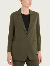 Blazer leggero destrutturato in Super Fresh Verdi Donna - Ragno