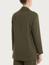 Blazer leggero destrutturato in Super Fresh Verdi Donna - Ragno