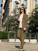 Blazer leggero destrutturato in Super Fresh Verdi Donna - Ragno