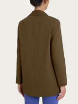 Blazer destrutturato in Super Fresh Verdi Donna - Ragno