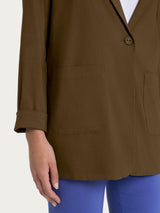 Blazer destrutturato in Super Fresh Verdi Donna - Ragno