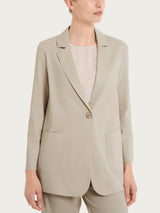 Blazer leggero destrutturato in Super Fresh Marroni Donna - Ragno