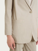 Blazer leggero destrutturato in Super Fresh Marroni Donna - Ragno