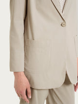 Blazer leggero destrutturato in Super Fresh Marroni Donna - Ragno