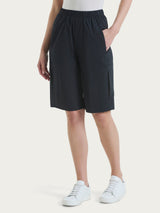 Pantalone corto Cargo in Super Fresh Neri Donna - Ragno