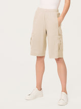 Pantalone corto Cargo in Super Fresh Bianchi Donna - Ragno