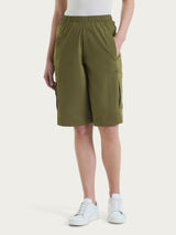 Pantalone corto Cargo in Super Fresh Verdi Donna - Ragno