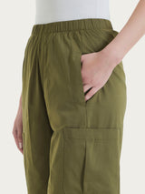 Pantalone corto Cargo in Super Fresh Verdi Donna - Ragno