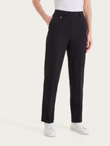 Pantalone a carota con tasche in Super Fresh Neri Donna - Ragno