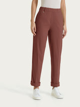 Pantalone a carota con tasche in Super Fresh Marroni Donna - Ragno