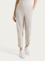 Pantalone a carota con tasche in Super Fresh Bianchi Donna - Ragno