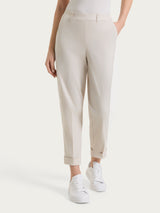 Pantalone a carota con tasche in Super Fresh Bianchi Donna - Ragno