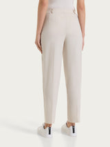 Pantalone a carota con tasche in Super Fresh Bianchi Donna - Ragno