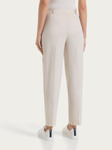 Pantalone a carota con tasche in Super Fresh Bianchi Donna - Ragno