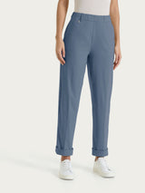 Pantalone a carota con tasche in Super Fresh Neri Donna - Ragno